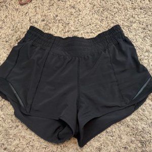 Black Lululemon Hotty Hot shorts